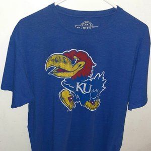 Kansas University Jayhawks Blue Graphic T-Shirt - Gear For Sports - Men's XL